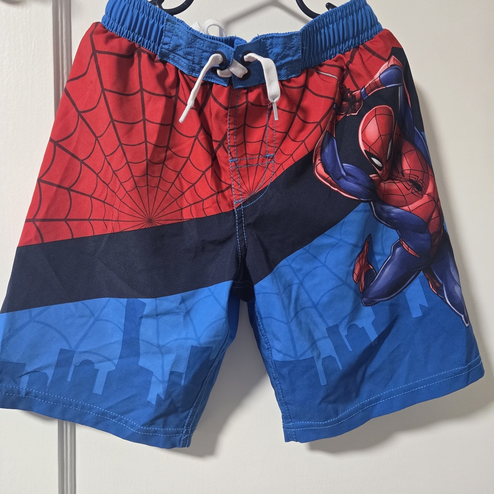 Marvel Spider-Man Kids Swim Shorts - Red and Blue
